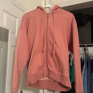 Brandy Melville Pink Zip-Up